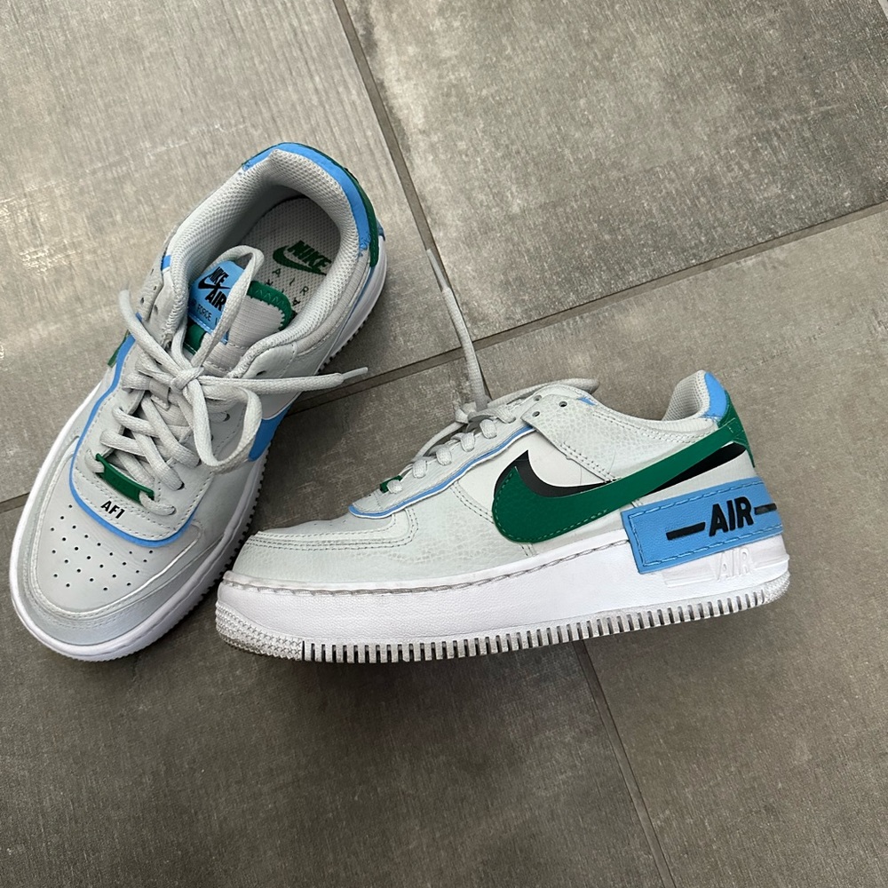 Nike Air Force 1 Shadow green blue